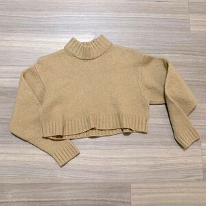 Aritzia Wilfred Cowl Neck Cropped Sweater M